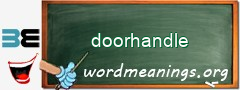 WordMeaning blackboard for doorhandle